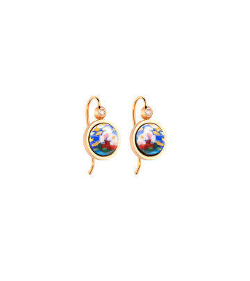 Earrings Cabochon Hanger with Brilliant