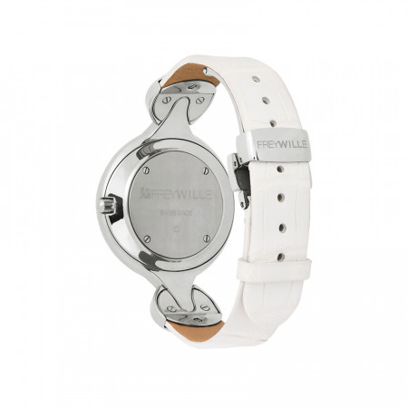 Schmuckuhr Helena / Alligator Uhrenband - weiß