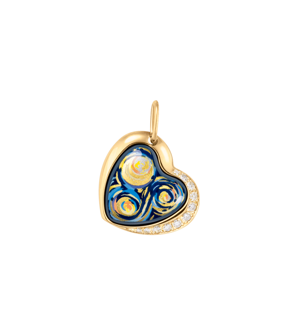 Кулон "Сердце" с бриллиантами