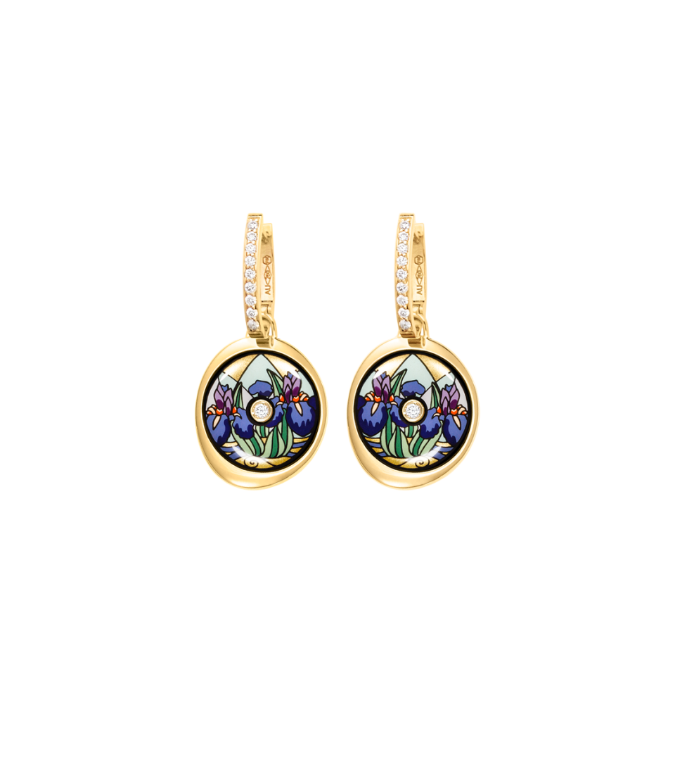 Серьги Луна с замком