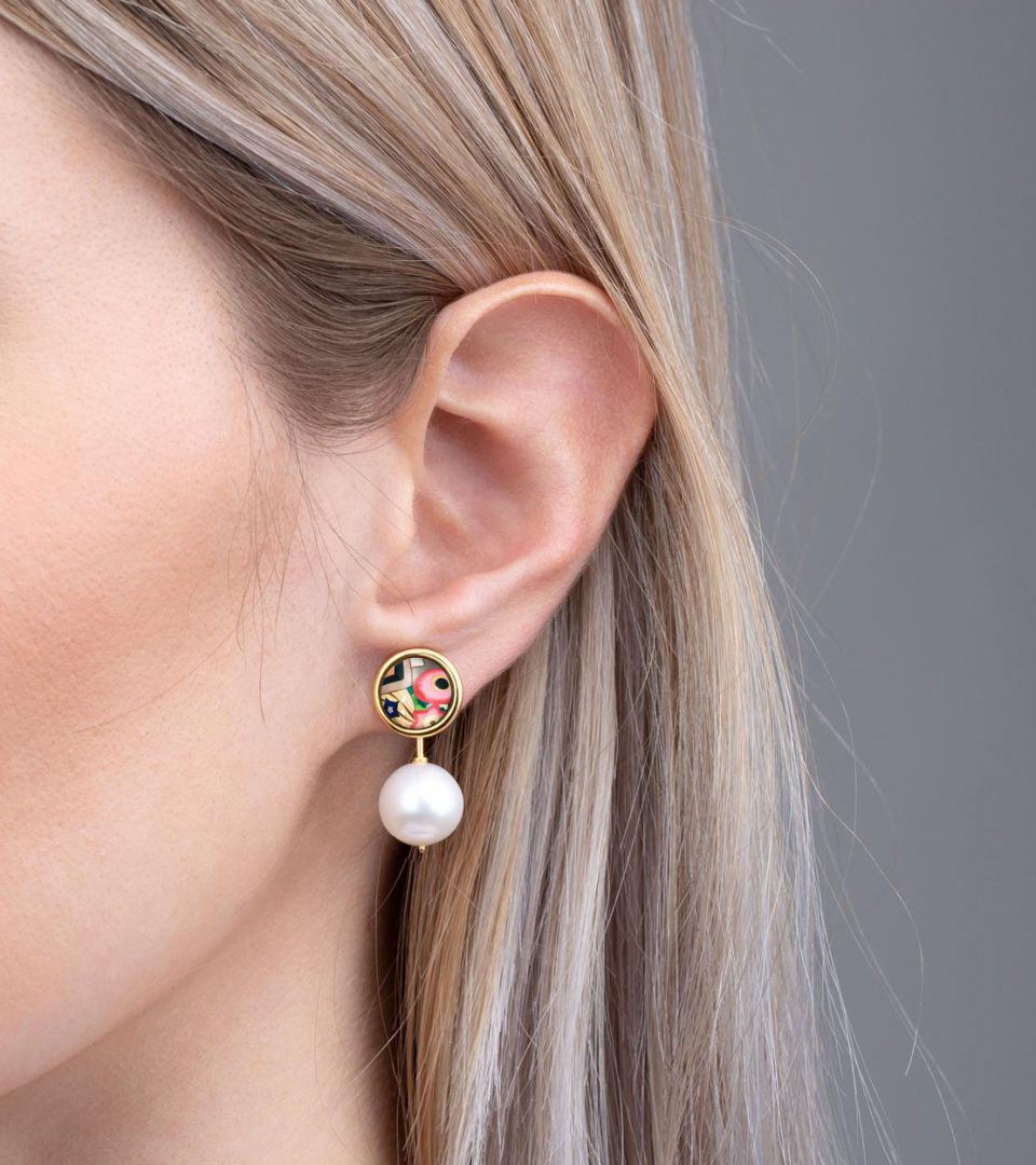 Серьги "Жемчужная капля"