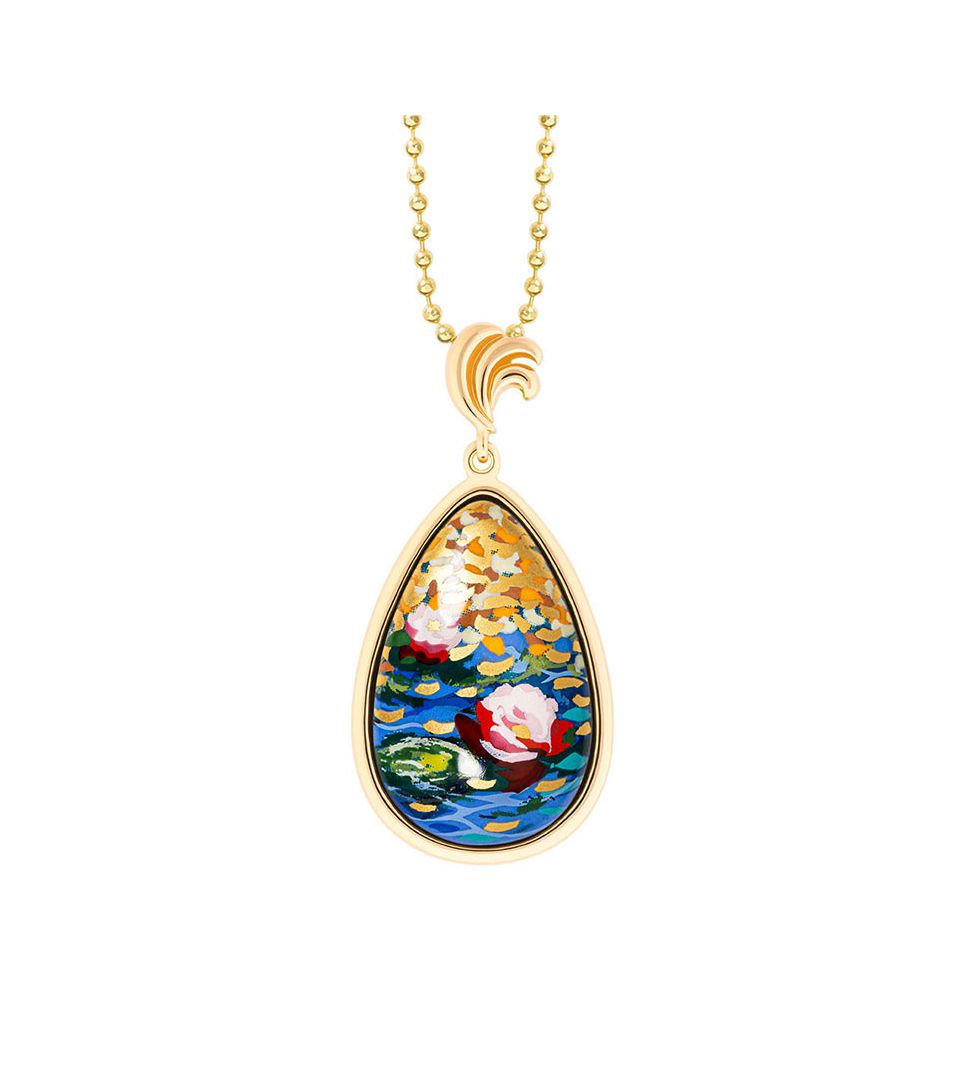 Кулон Альмонд & цепочка Перлина