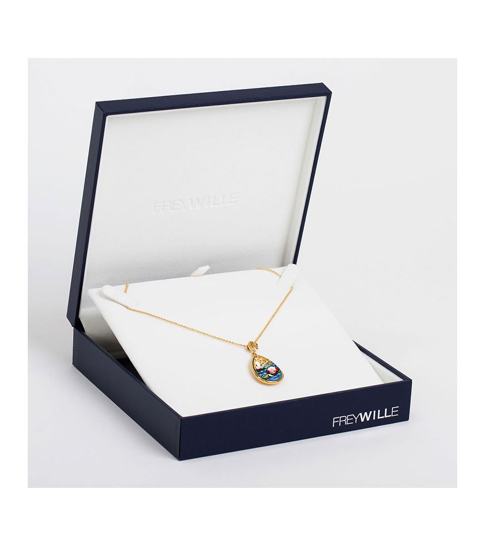 Кулон Альмонд & цепочка Перлина