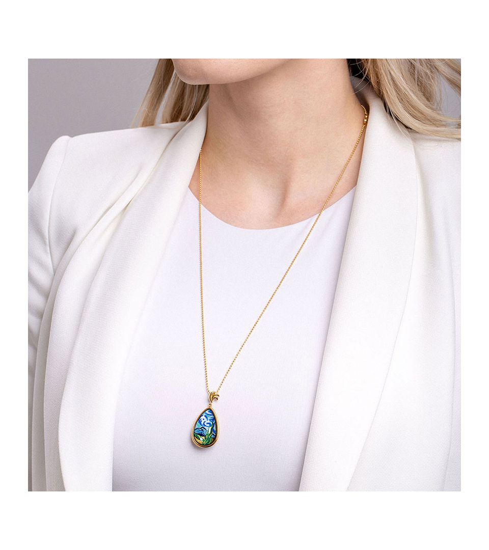 Кулон Альмонд & цепочка Перлина