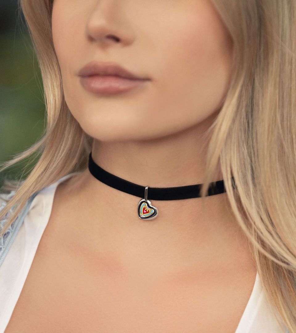 Asymmetric Heart with Choker