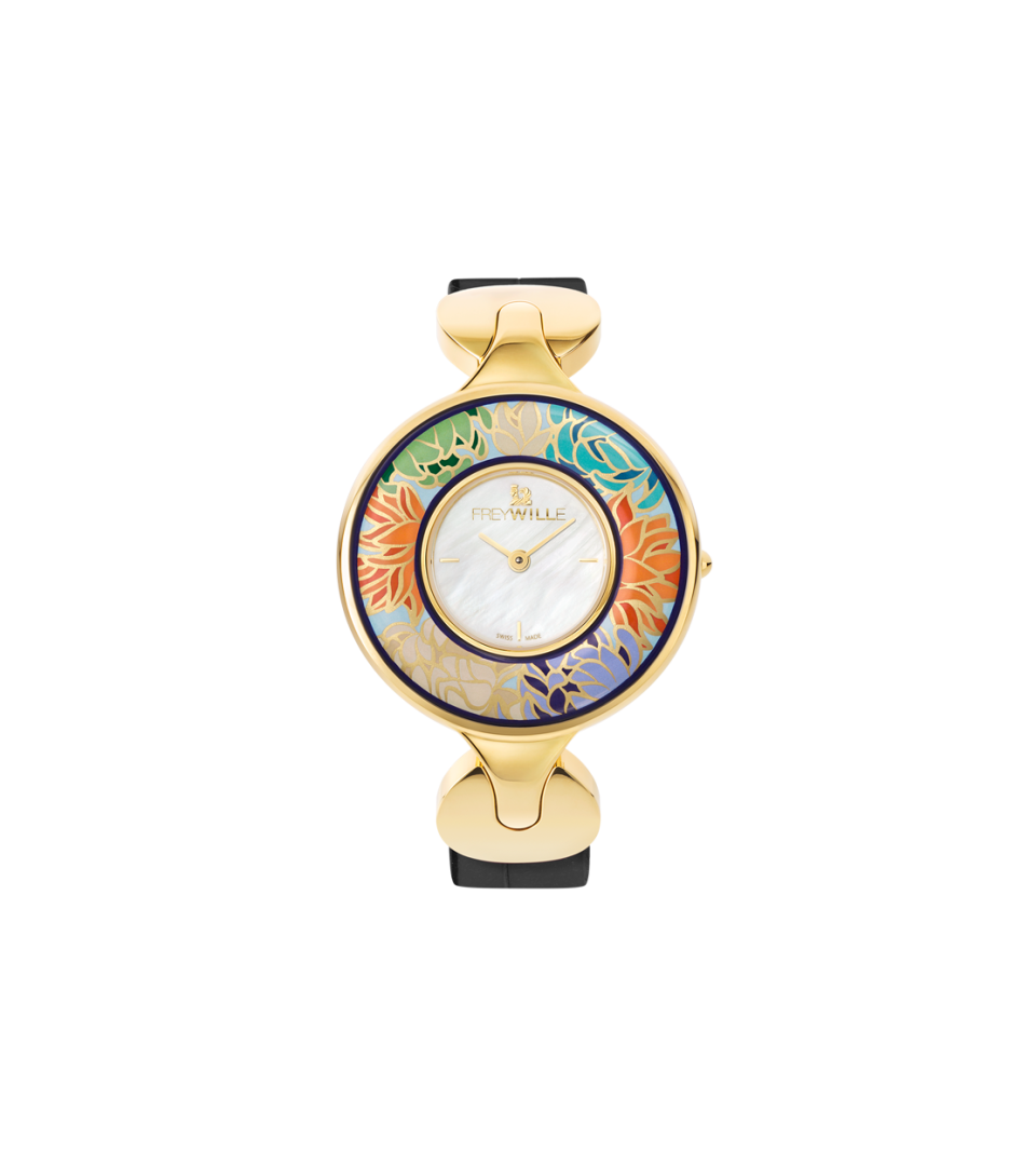 Часы Елена / Ремешок из телячьей кожи - черный