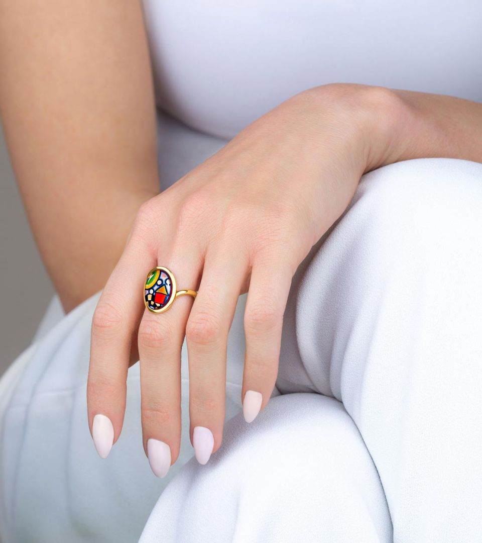 Кольцо Капля воды