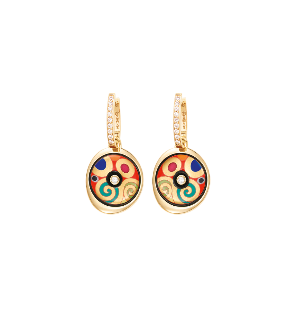 Серьги Луна с замком