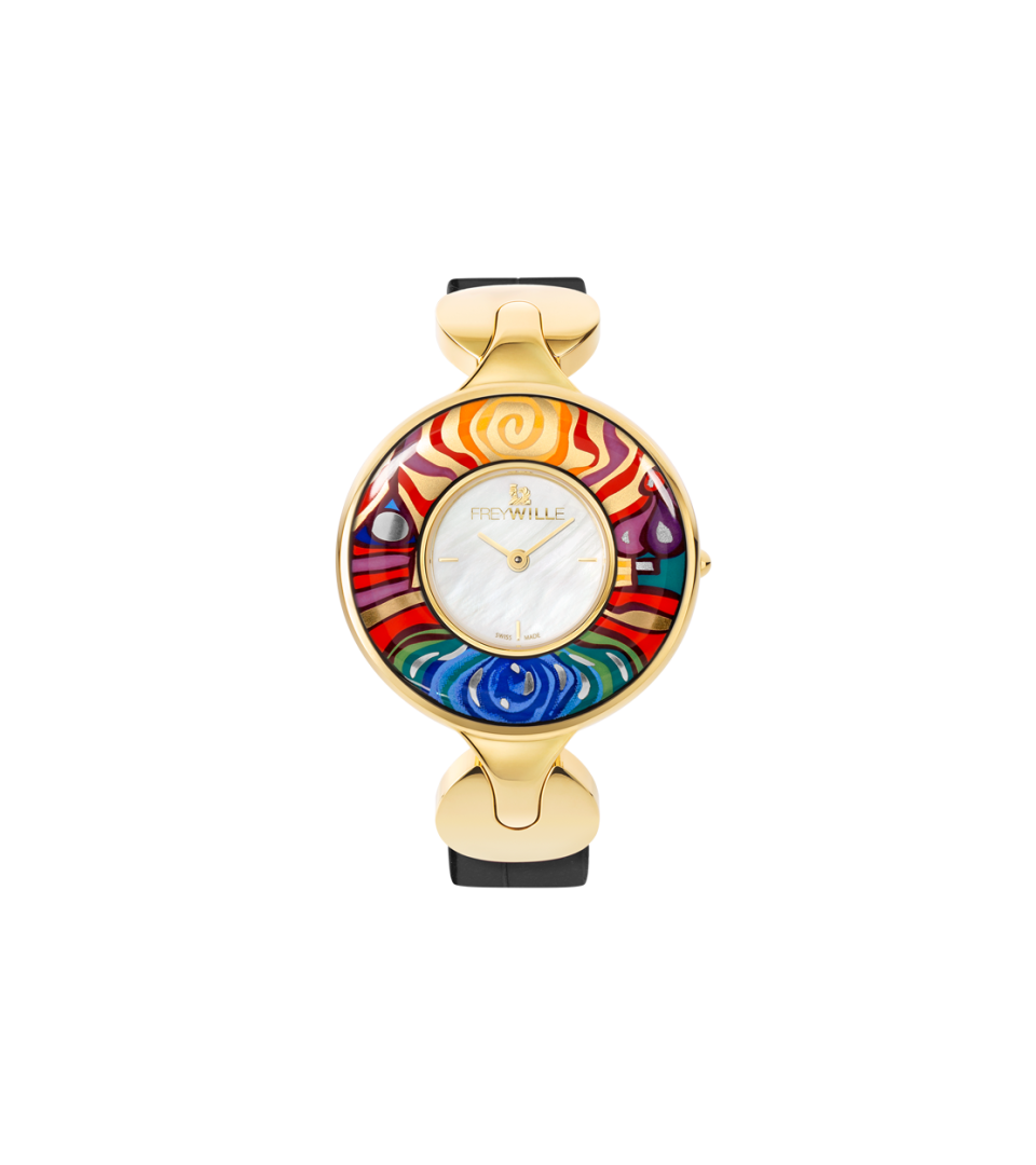 Часы Елена / Ремешок из телячьей кожи - черный