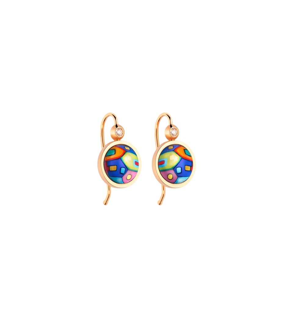 Earrings Cabochon Hanger with Brilliant