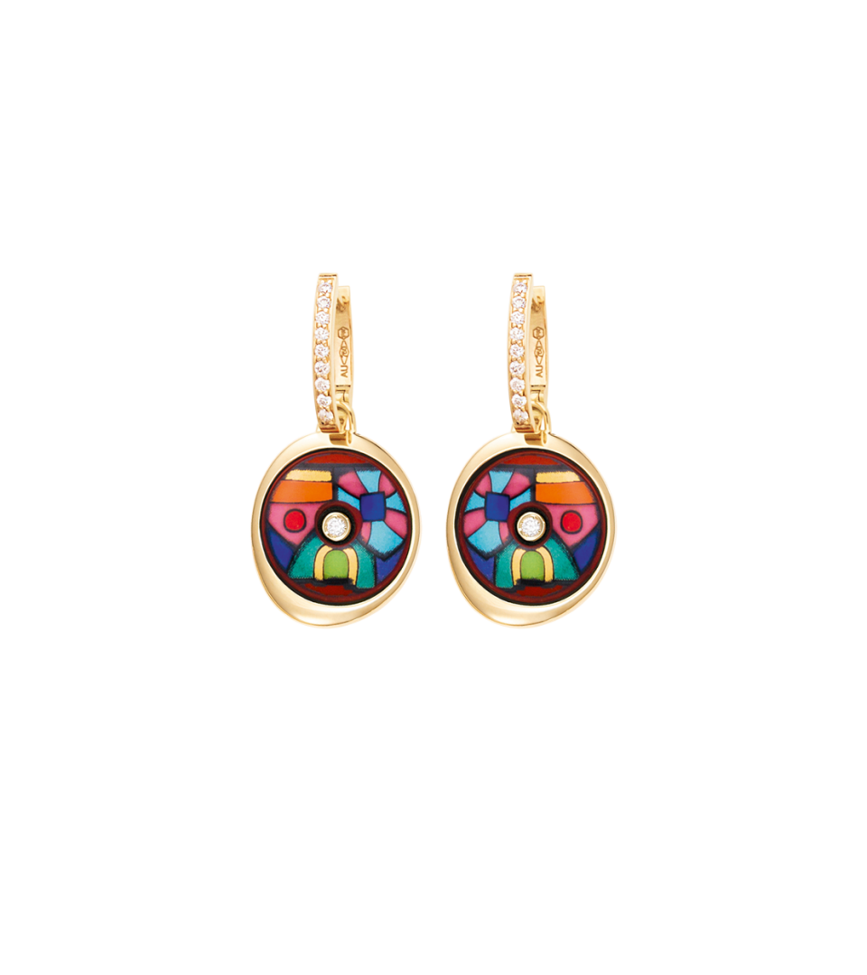 Серьги Луна с замком