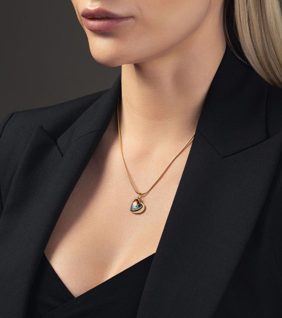 Кулон "Сердце" с бриллиантами