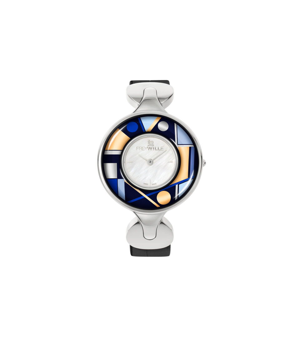 Часы Елена / Ремешок из кожи алигатора - черный