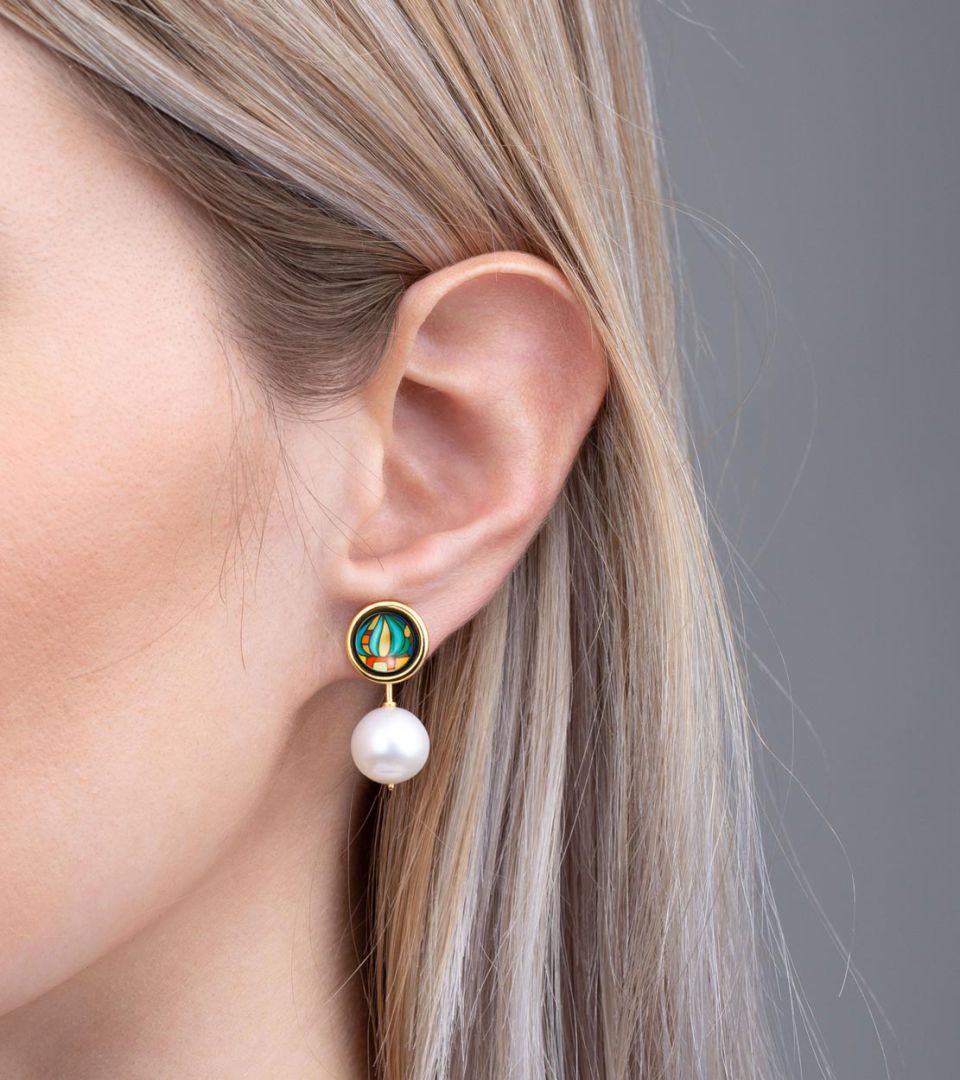 Серьги "Жемчужная капля"