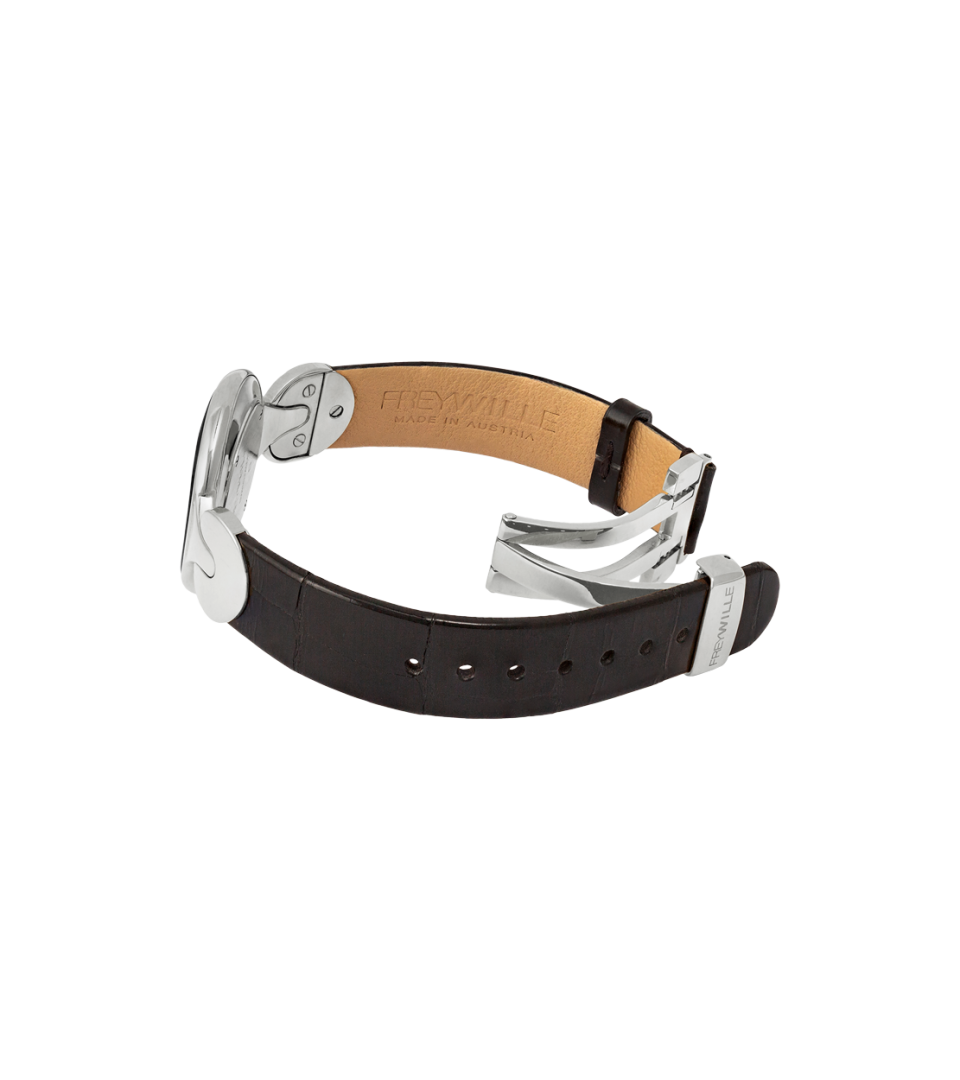 Watch Helena / Calf leather watch strap - black