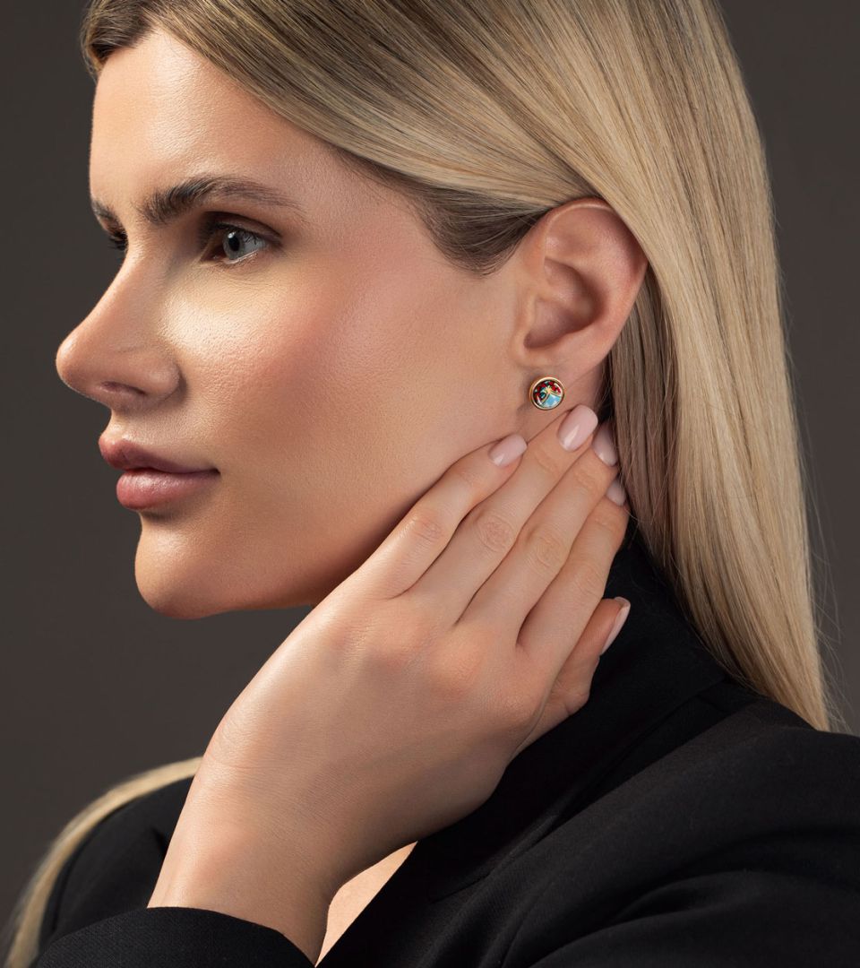 Серьги Кабошоны