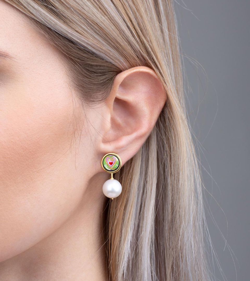 Серьги "Жемчужная капля"