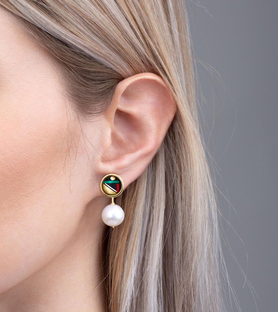 Серьги "Жемчужная капля"