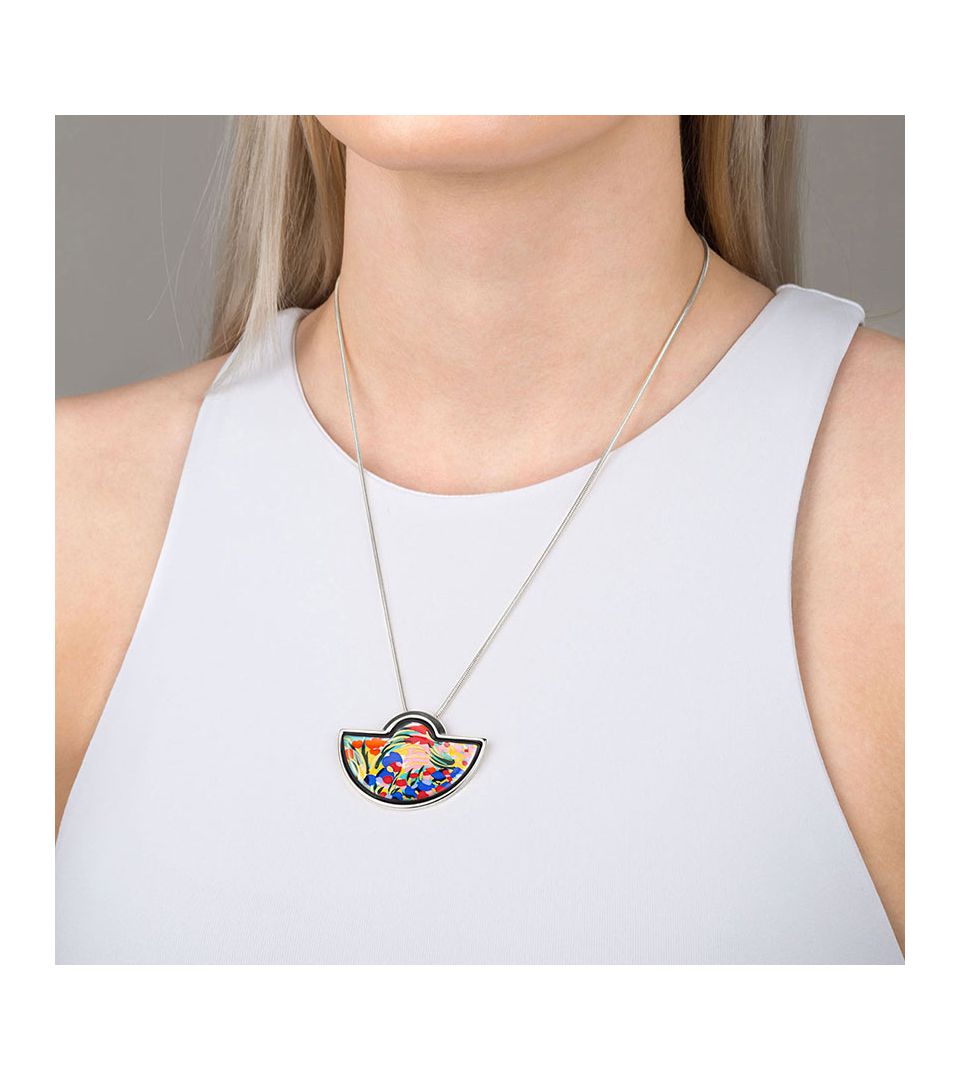 Кулон Большой полумесяц & Цепочка Змейка