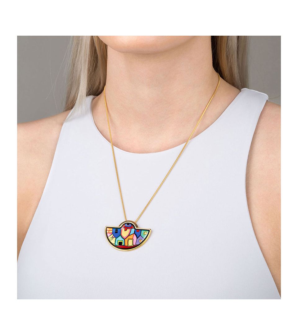 Кулон Большой полумесяц & Цепочка Змейка