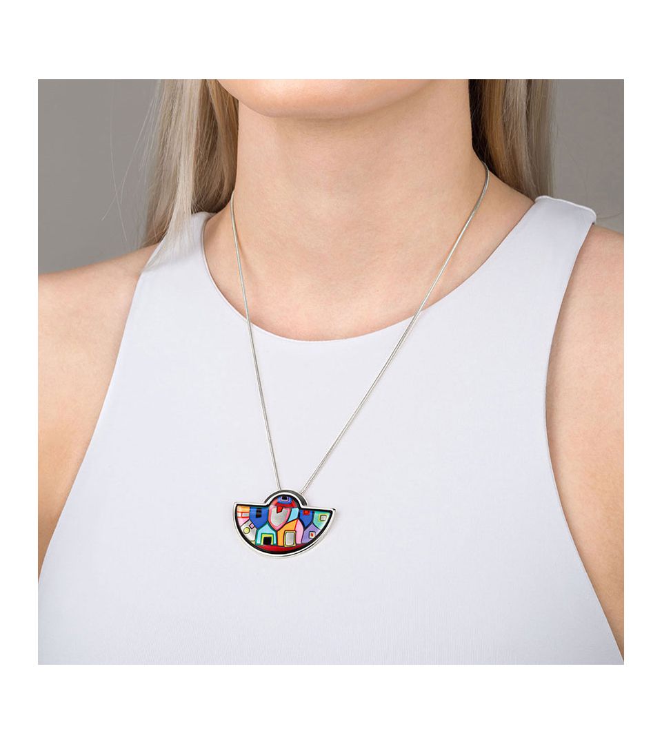 Кулон Большой полумесяц & Цепочка Змейка