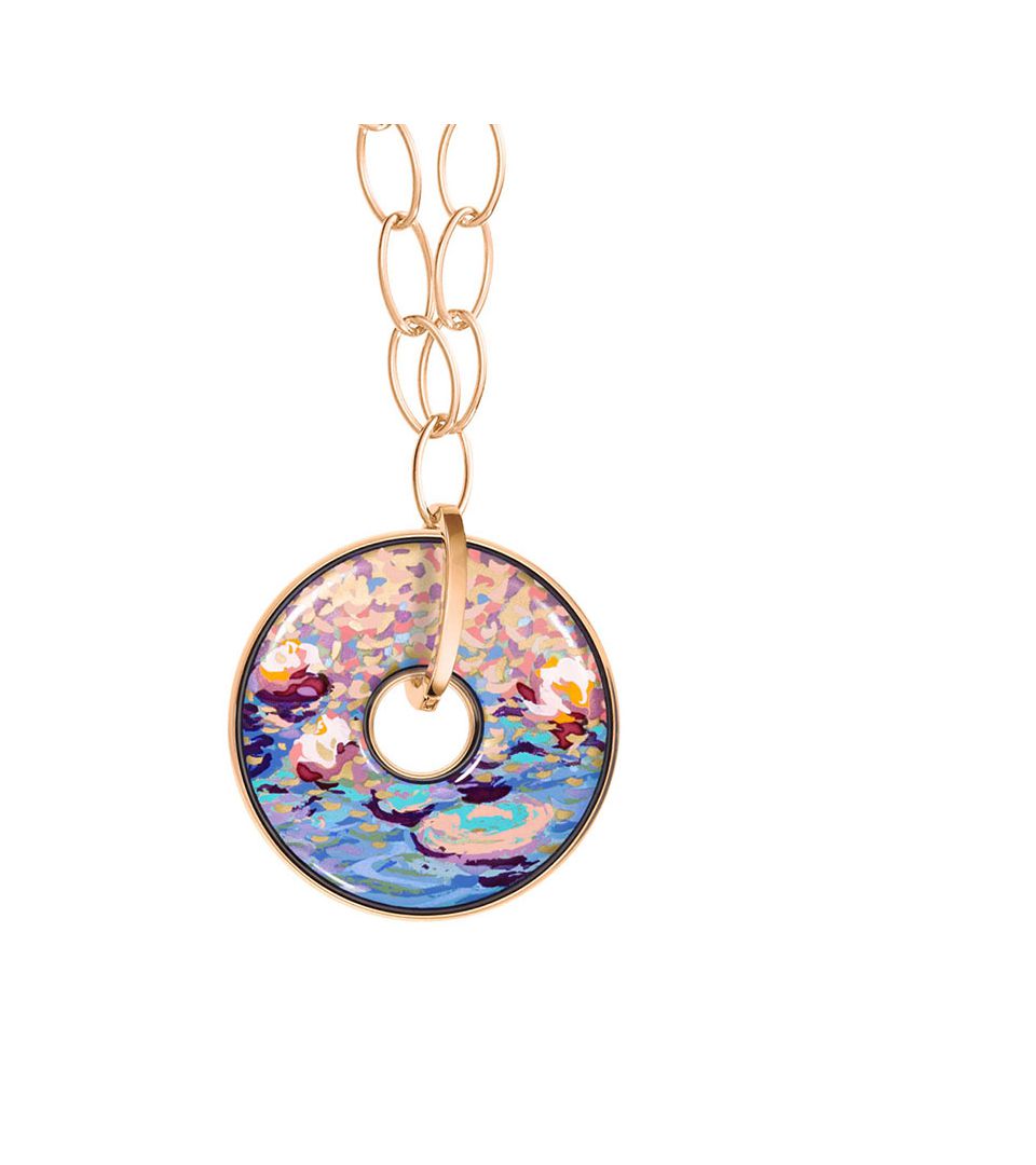 Кулон Полная луна & Цепочка якорная