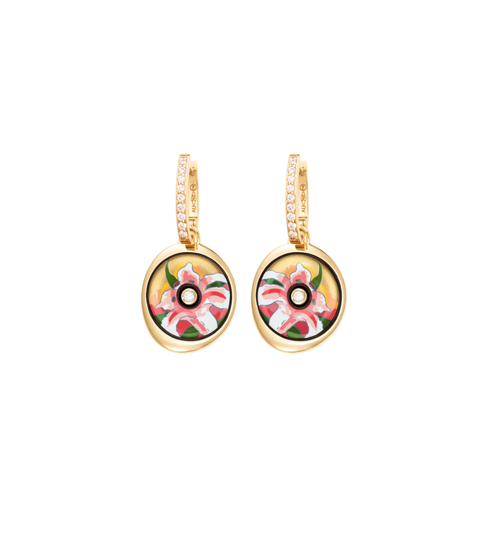 Серьги Луна с замком