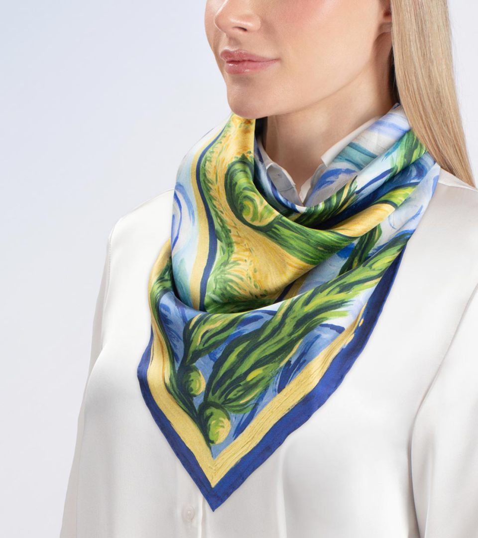 Платок шелковый 90x90