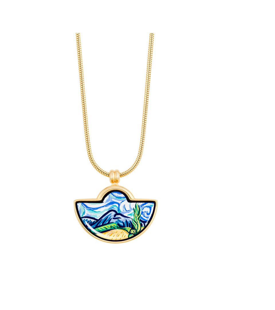 Кулон Малый полумесяц & Цепочка Змейка