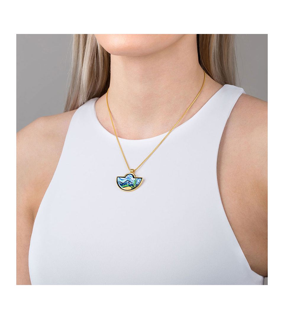 Кулон Малый полумесяц & Цепочка Змейка