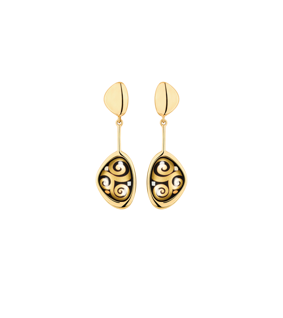 Серьги "Морская галька" на подвеске