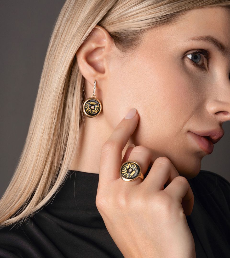 Серьги Луна Пикколиссима с замком